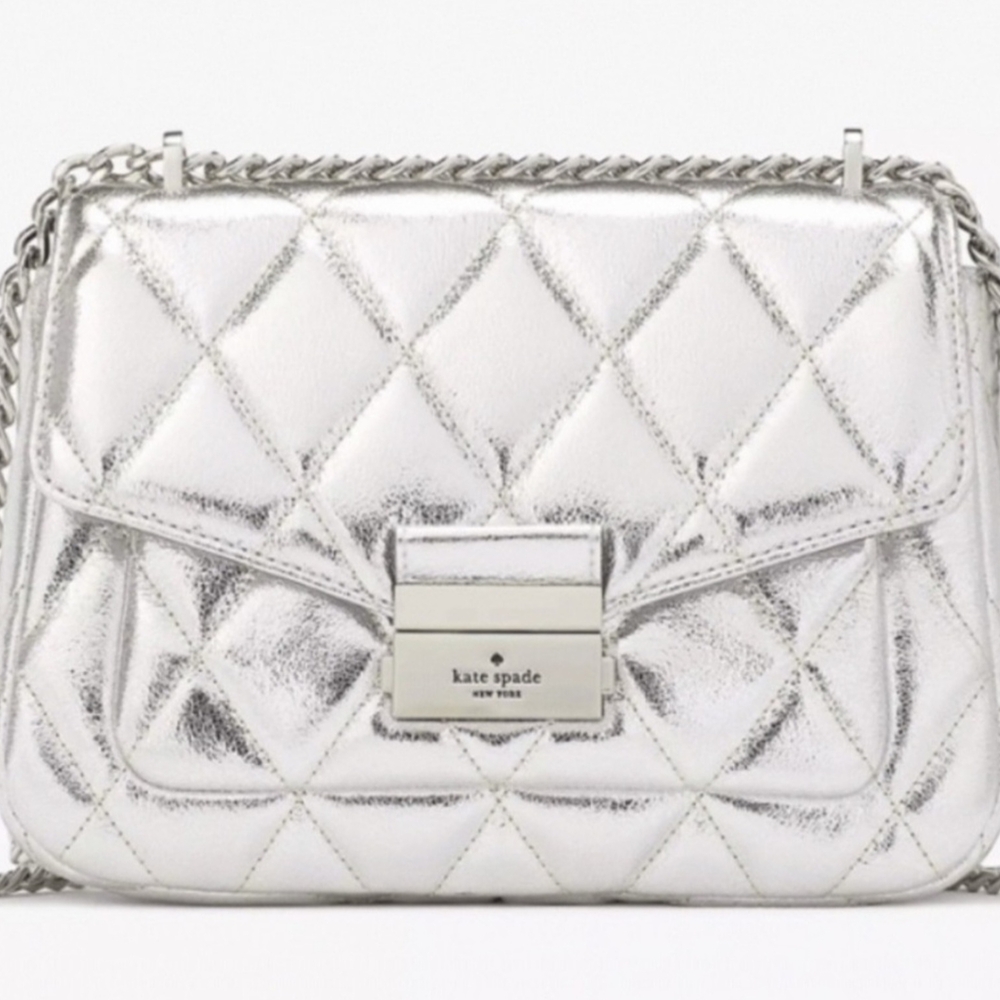 Kate Spade Silver Quilted Women's Bag